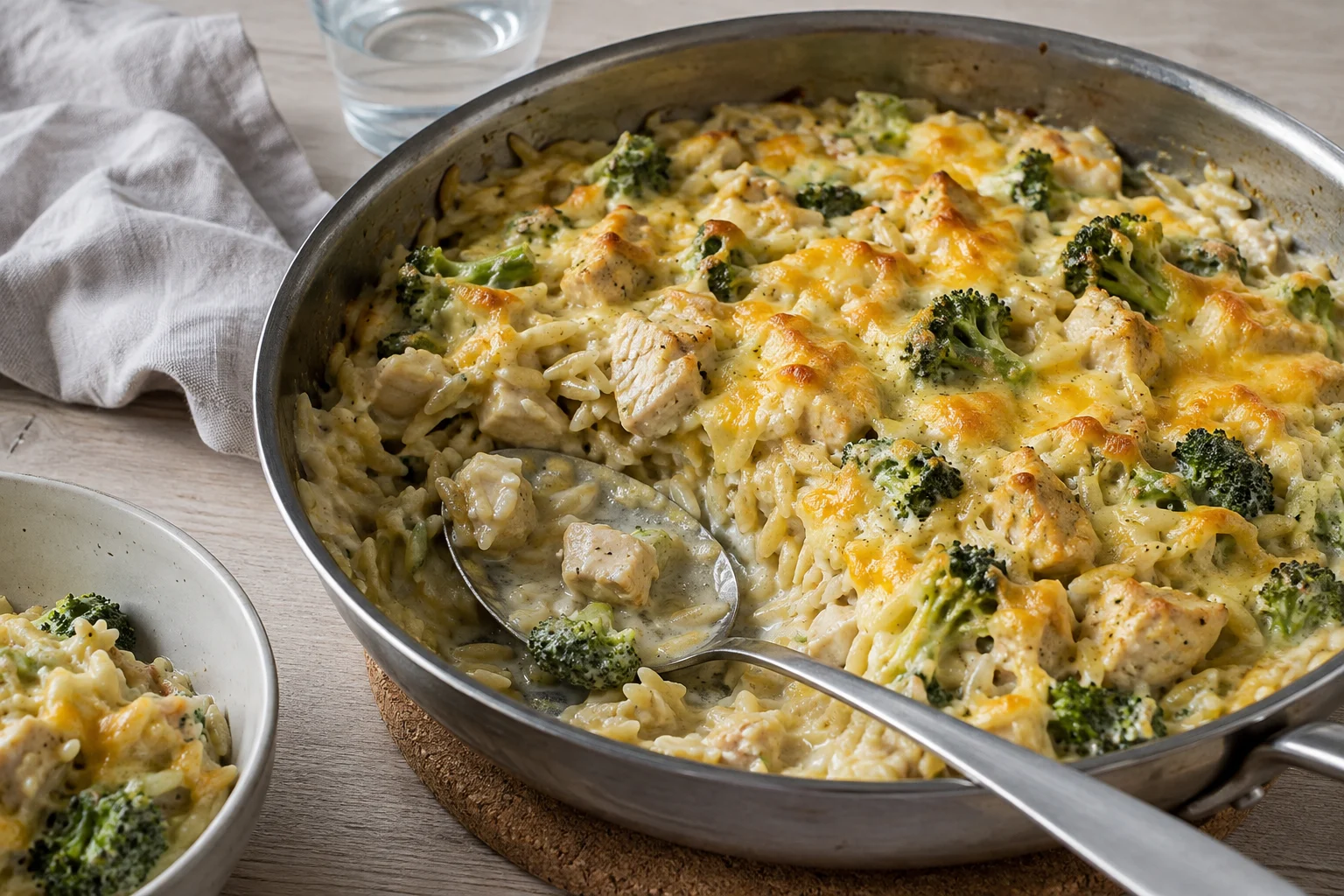 Krämig kyckling- och broccoligratäng